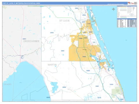 Port St. Lucie metro area map