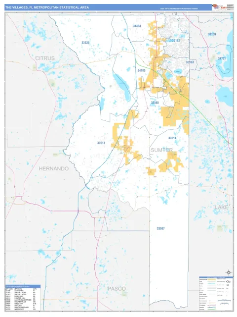 The Villages metro area map