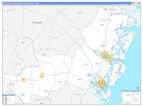 Brunswick metro area map