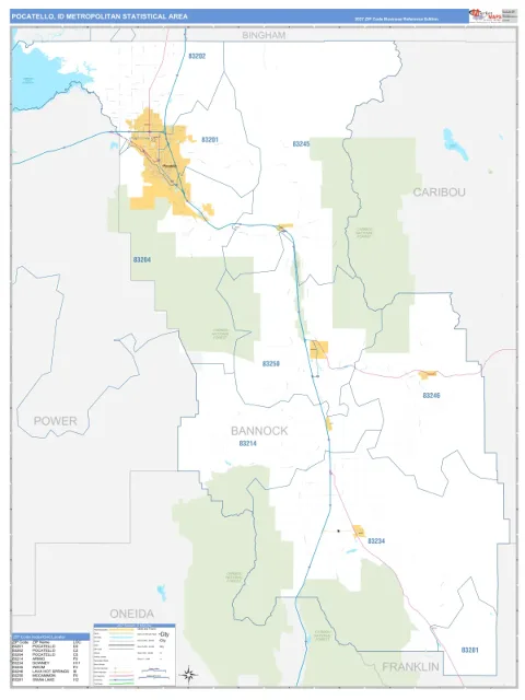 Pocatello metro area map