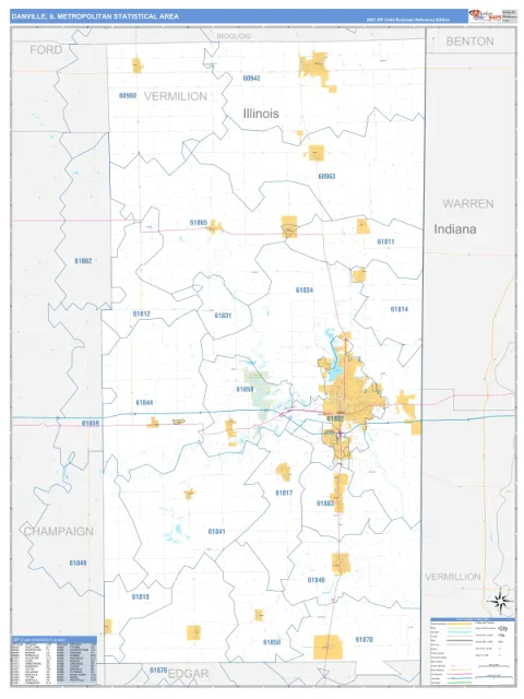 Danville metro area map