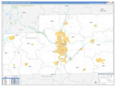 Kankakee metro area map