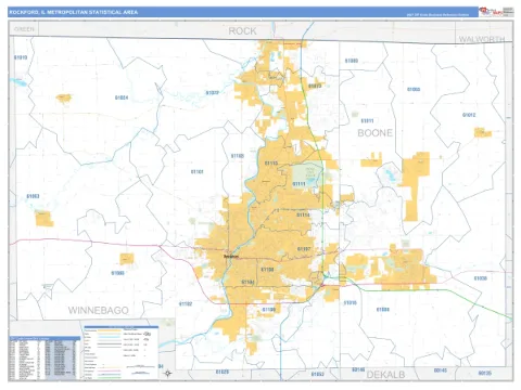 Rockford metro area map