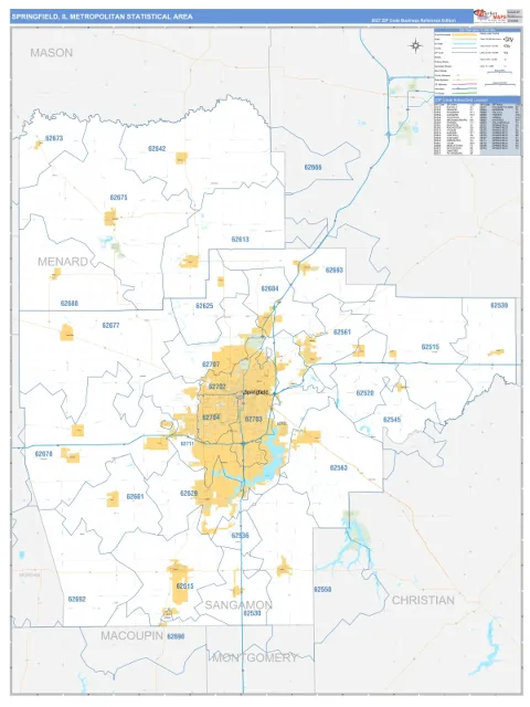 Springfield metro area map