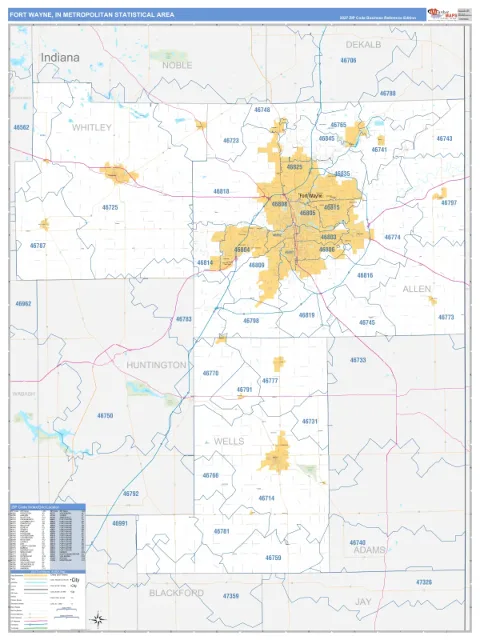 Fort Wayne metro area map