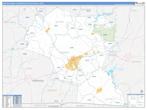 Bowling Green metro area map