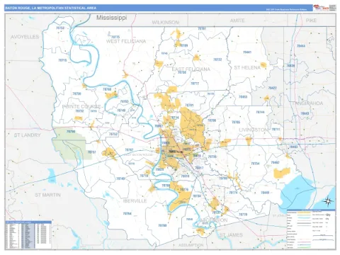 Baton Rouge metro area map