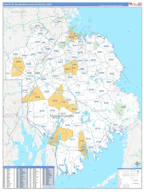 Brockton metro area map