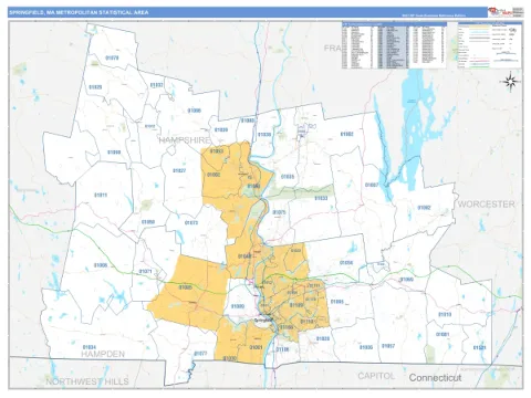Springfield metro area map