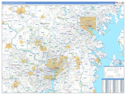 Baltimore-Washington metro area map