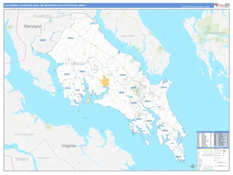 California-Lexington Park metro area map