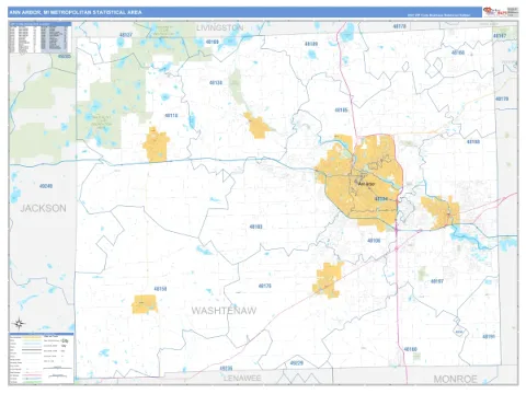 Ann Arbor metro area map