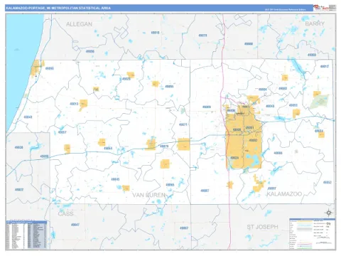Kalamazoo-Portage metro area map