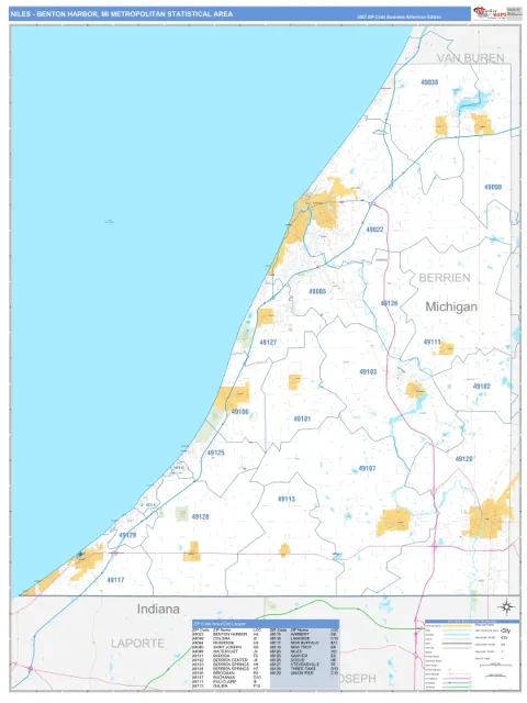 Niles-Benton Harbor metro area map