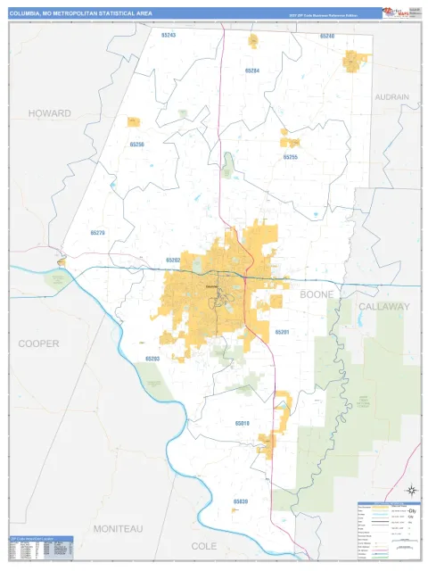 Columbia metro area map