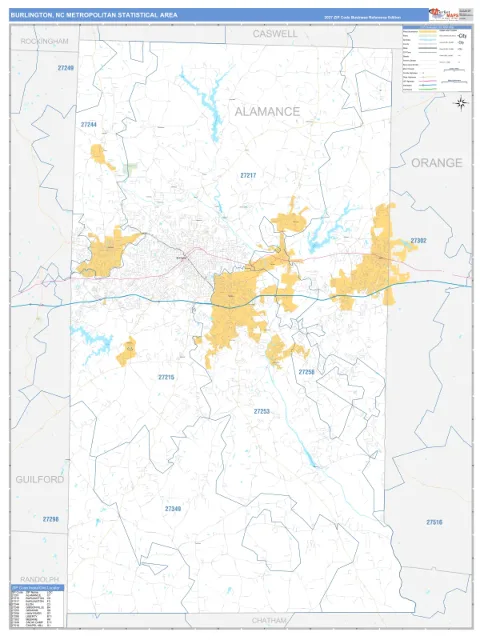 Burlington metro area map
