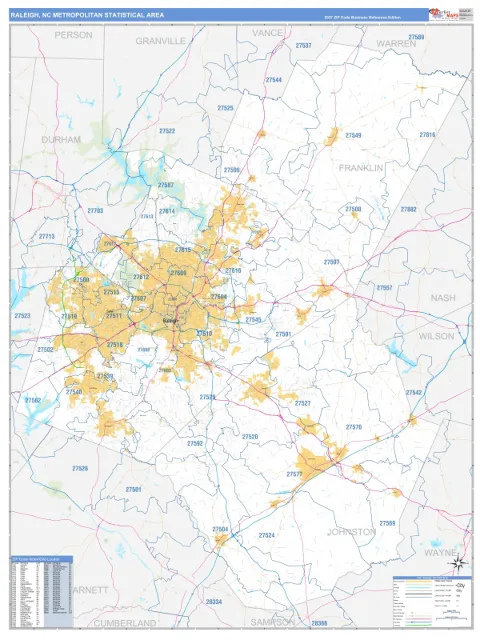 Raleigh metro area map