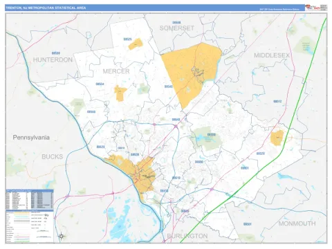 Trenton metro area map