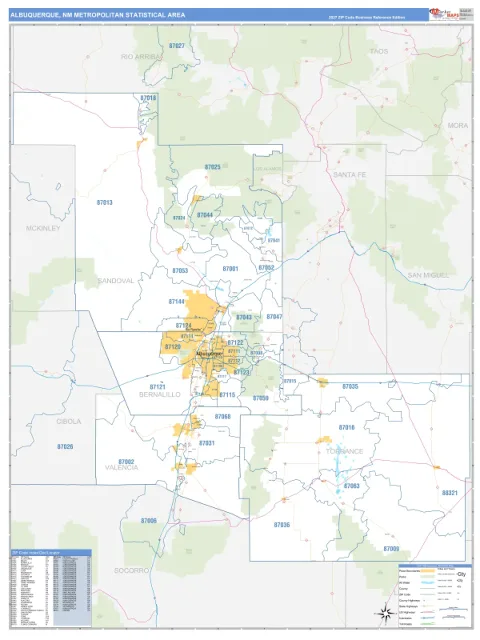 Albuquerque metro area map