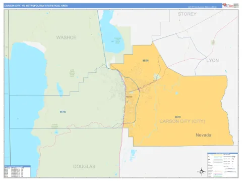 Carson City metro area map