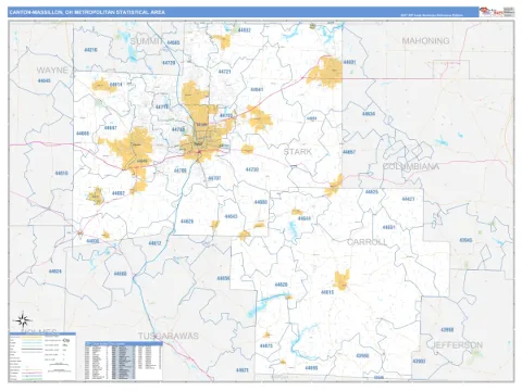 Canton-Massillon metro area map