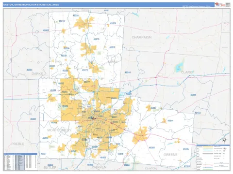 Dayton metro area map