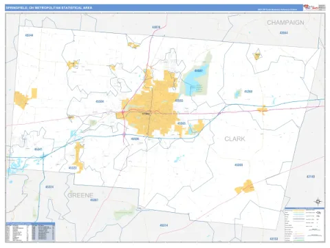 Springfield metro area map