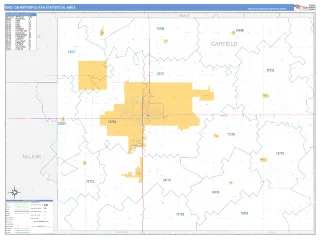 Enid Metro Area Business Reference style ZIP Code wall map
