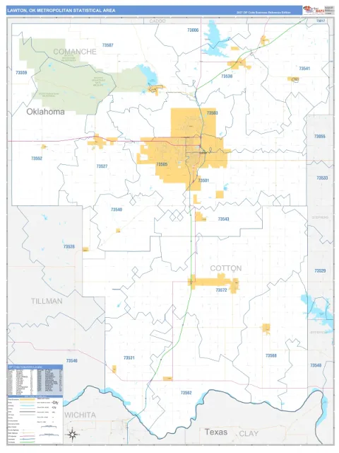 Lawton metro area map