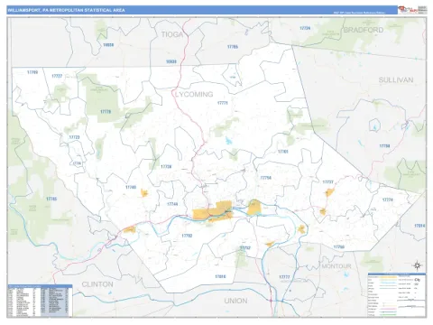 Williamsport metro area map
