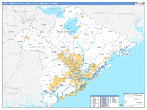 Charleston-North Charleston metro area map