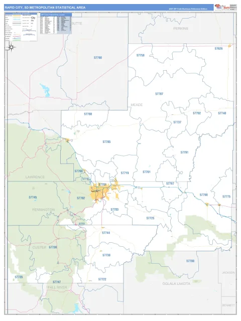 Rapid City metro area map