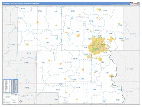 Sioux Falls metro area map