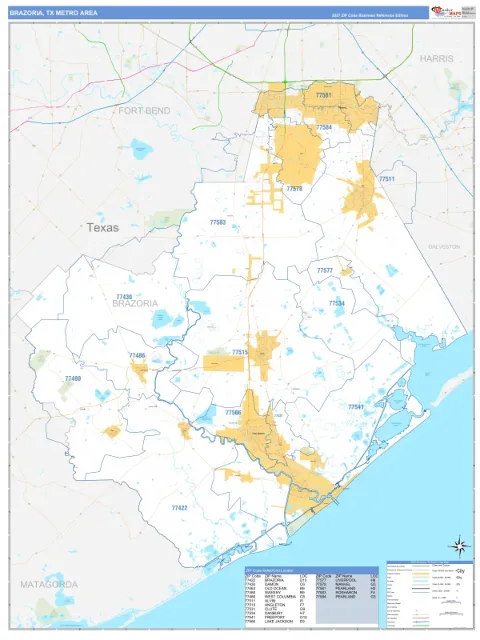 Brazoria metro area map