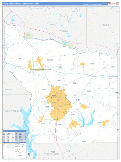 Tyler metro area map