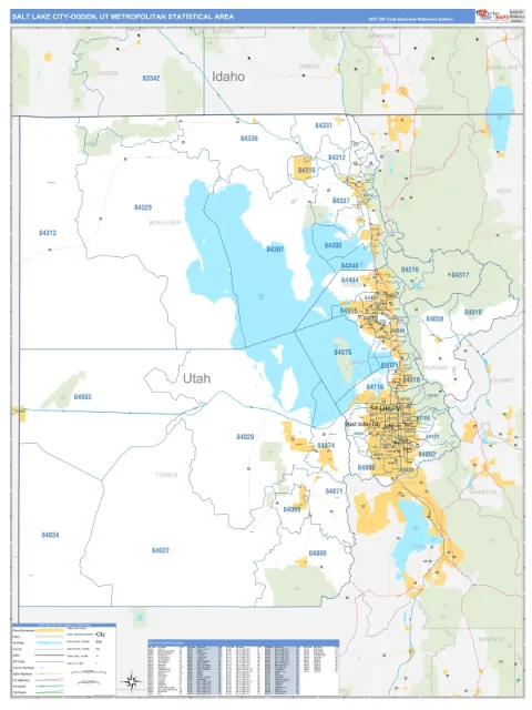 Salt Lake City metro area map
