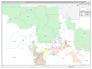 St. George Metro Area Classic style ZIP Code wall map