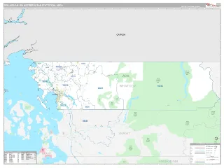 Bellingham Metro Area Classic style ZIP Code wall map
