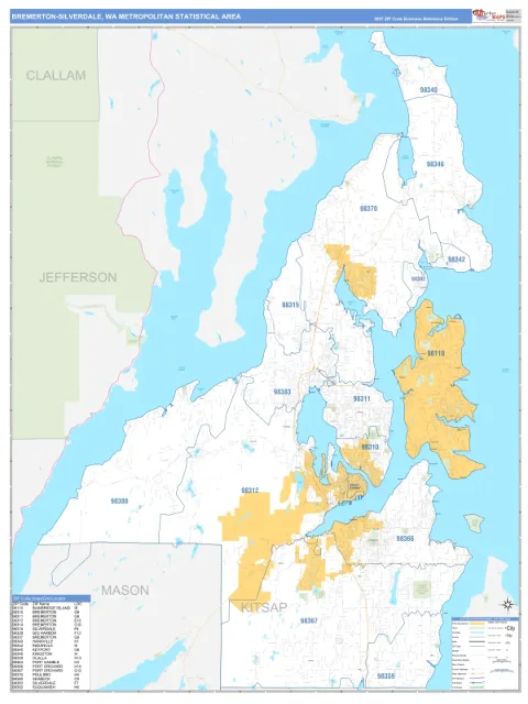 Bremerton-Silverdale metro area map
