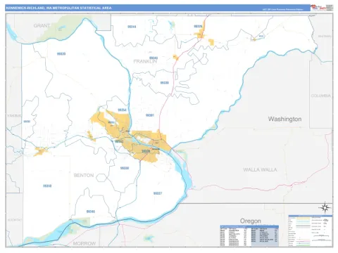 Kennewick-Richland metro area map