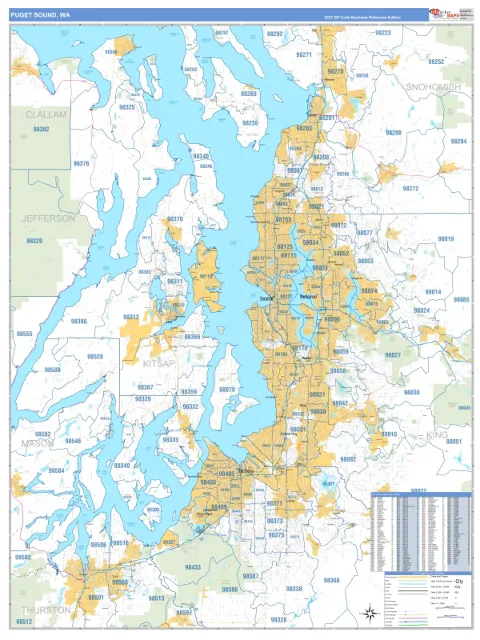 Puget Sound metro area map