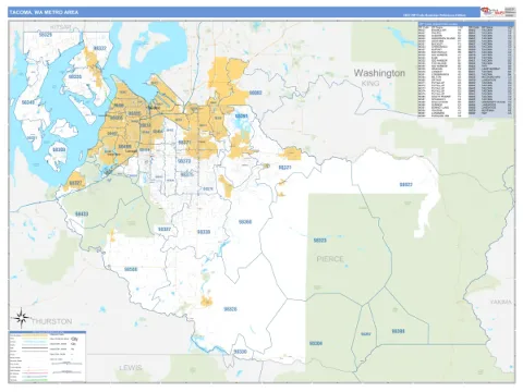 Tacoma metro area map