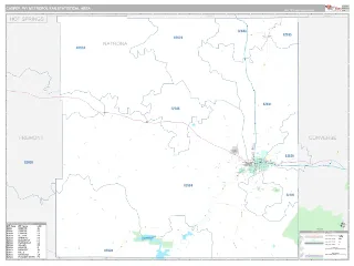 Casper Metro Area Classic style ZIP Code wall map