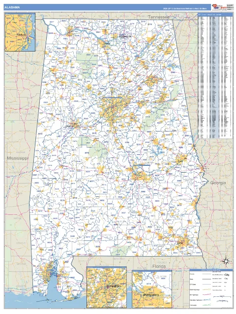 Alabama state map