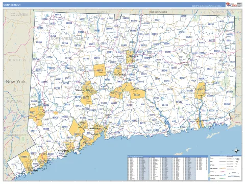 Connecticut state map