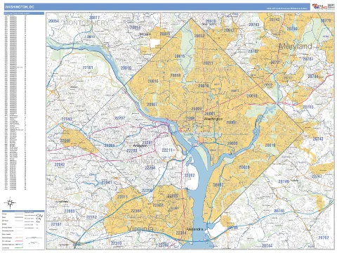 District of Columbia state map