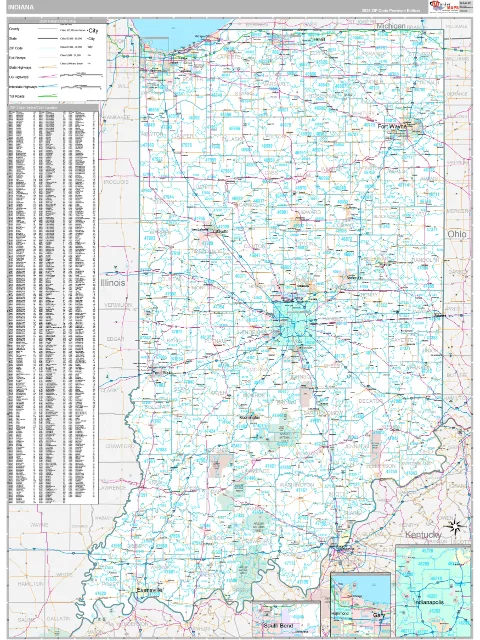 Indiana Digital Map preview