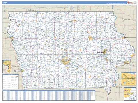 Iowa state map