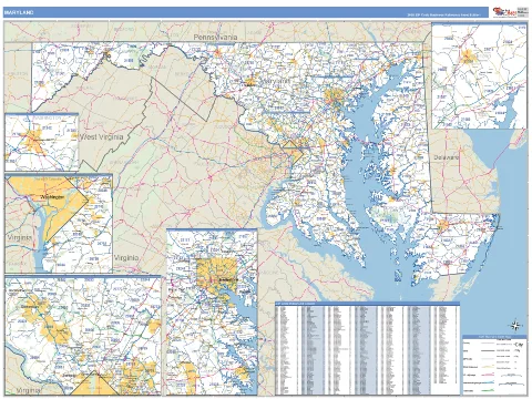 Maryland state map