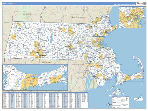 Massachusetts state map